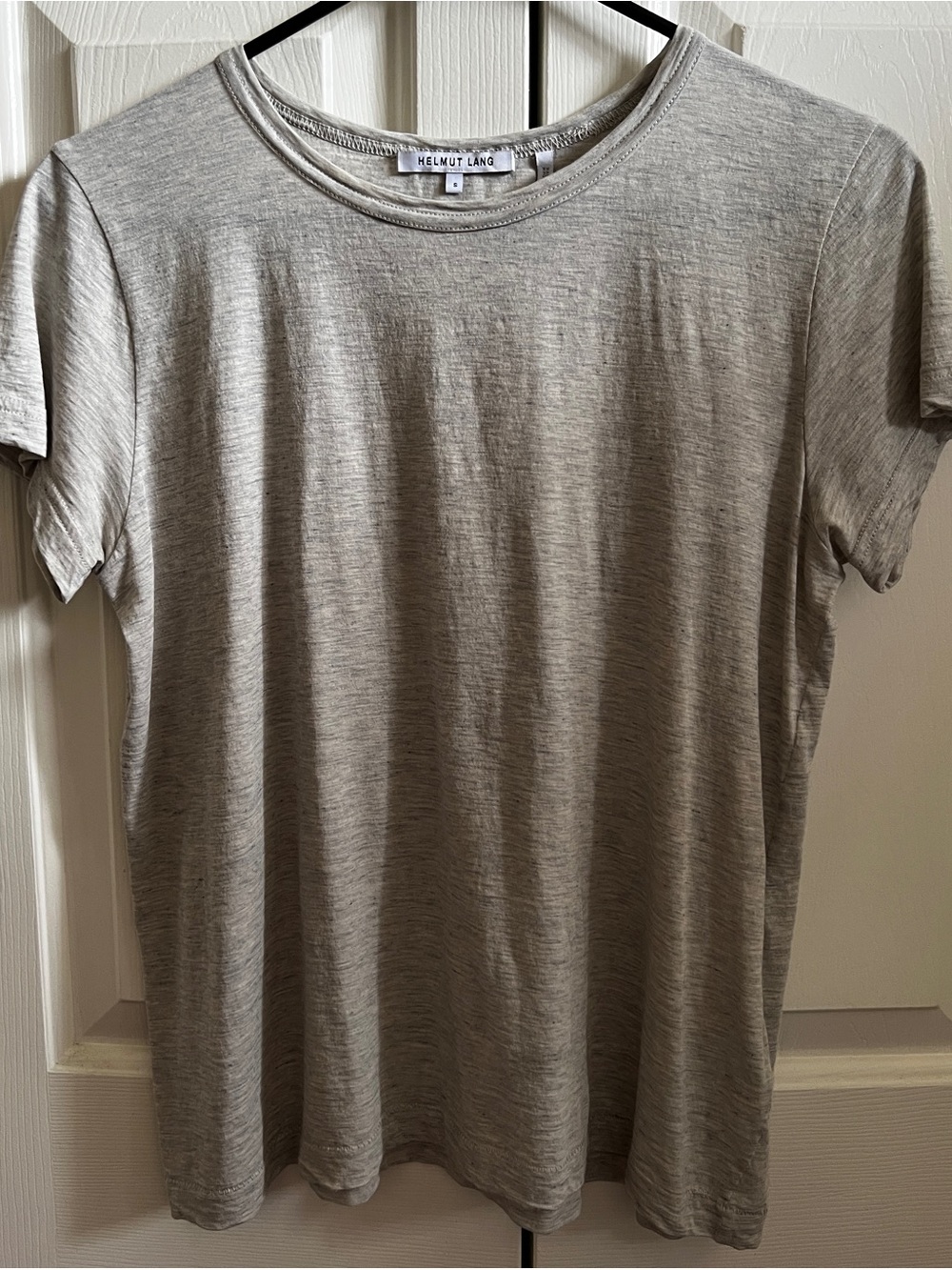 Helmut Lang Short Sleeve Crew T-Shirt — Heather Gray